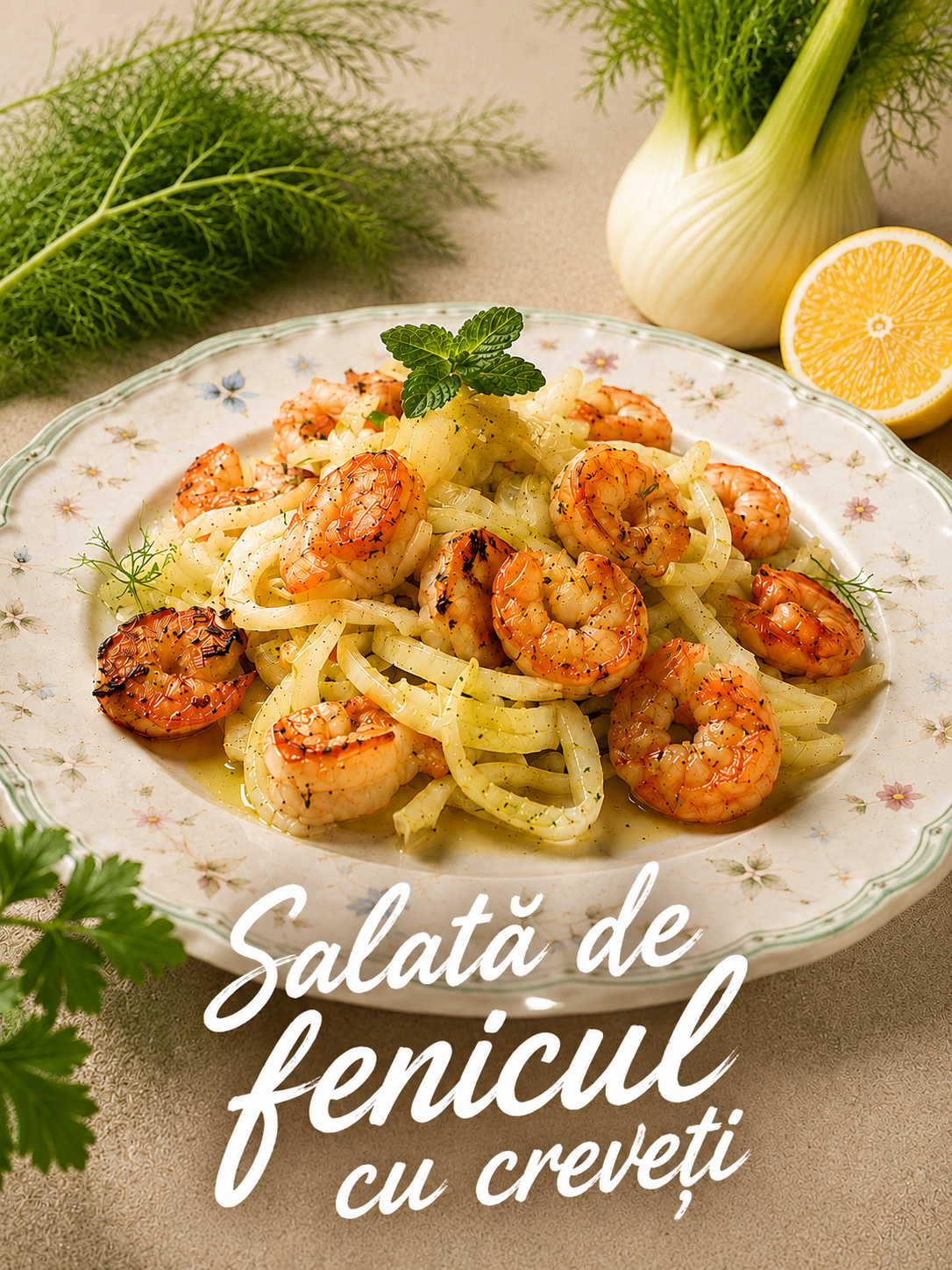 Salată de fenicul cu creveți