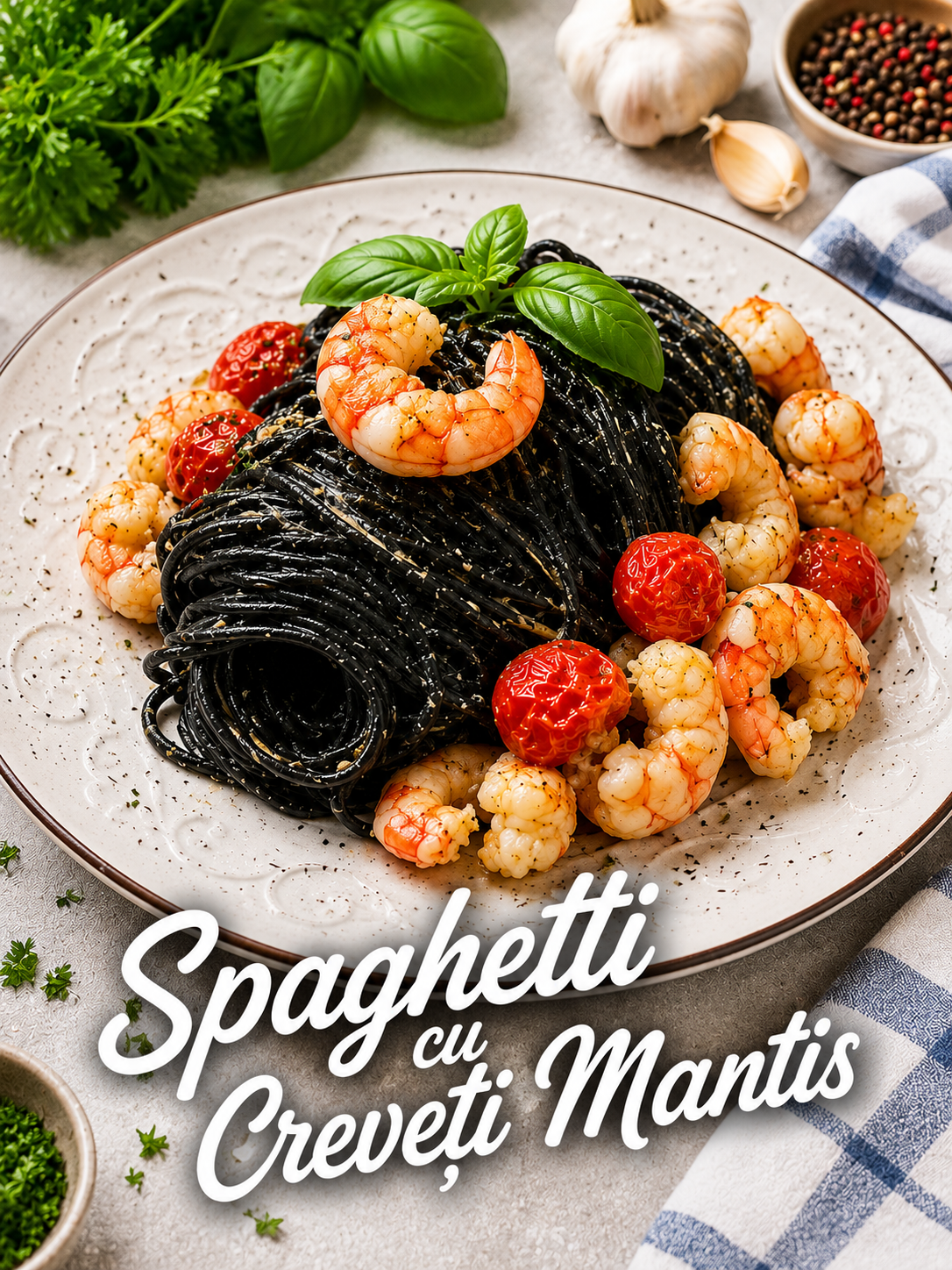 Spaghetti cu Creveți Mantis